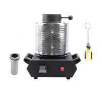 TUPOSTAR Four éLectrique De Fusion d'or, Fusionneuse NuméRique, Kit De CouléE De MéTal avec Creuset en Graphite, Four De CouléE pour Ferraille, Argent, Or Et Affinage,Noir,2kg