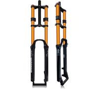 TUPOSTAR Fourche VTT 26/27,5/29 Pouces, DéBattement 160 Mm, Alliage, Double éPaulement, Air, 28,6 Mm, Attache Avant Droite, Blocage Rapide 9 Mm, Blocage Manuel,Orange,29in