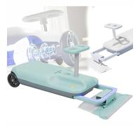 TUPOSTAR Kart éLectrique pour Enfants, Voiturette à Conduire avec Fonction De Nettoyage du Sol, Vitesse RéGlable, Jouet D'IntéRieur Et D'ExtéRieur pour GarçOns Et Filles,Vert,Single Drive