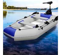 TUPOSTAR Kayak Gonflable éPais, Bateau Gonflable Portable Et Durable, 3 Chambres à Air IndéPendantes, Pour Le Rafting, Le Sauvetage Aquatique Et La PêChe En RivièRe,Bleu,200x128cm