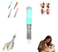 TUPOSTAR Machine à Feutrer éLectrique à Aiguilles, 1 à 7 Aiguilles avec Variateur De Vitesse, Changement D'Aiguille Facile, Peinture sur Laine Et CréAtions en Feutrage,Vert