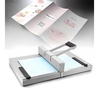 TUPOSTAR Machine Manuelle De Rainage Et De Marquage du Papier, Grilles GraduéEs Claires Et ButéEs De Positionnement, Convient Au Papier De 60 à 500 G/M²,Blanc