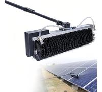 TUPOSTAR Nettoyage éLectrique Panneaux PhotovoltaïQues, Kit De Nettoyage De Panneaux Solaires, avec Perche TéLescopique, éQuipement De Nettoyage Rotatif,AC Power Version,7.5 m