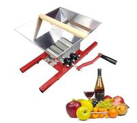 TUPOSTAR Pressoir à Raisin, Pressoir à Fruits Et à Vin, Pressoir à Baies Hachoir, Moulin à Fruits Grande Capacité, pour Pressurage du Vin Et du Cidre, Structure Amovible,Rouge