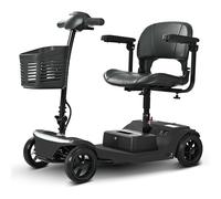 TUPOSTAR Scooter De Mobilité Pliable, Fauteuil Roulant éLectrique pour Seniors Et Adultes, Scooters De Mobilité éLectriques, Scooter De Mobilité Longue Autonomie,Noir