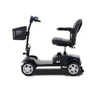 TUPOSTAR Scooters De Mobilité avec SièGe pour Adultes, Seniors avec Espace SuppléMentaire pour Les Jambes, Scooter éLectrique à 4 Roues, ModèLe Compact Et Robuste,Bleu