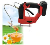 TUPOSTAR Secoueur De Ruche Portable, Agitateur éLectrique pour Ruches, Agitateur Automatique Rechargeable pour Cadres De Ruches, éQuipements Apicoles pour Ruches,Rouge,2battery