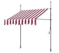 TUPOSTAR Store De Balcon RéGlable, Store RéTractable Manuel, Pare-Soleil Autoportant, Abri De Jardin avec Manivelle, pour Terrasse, Gazebo, Jardin, Restaurant, Café,02,2.5 * 1.2m