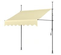 TUPOSTAR Store De Balcon RéGlable, Store RéTractable Manuel, Pare-Soleil Autoportant, Abri De Jardin avec Manivelle, pour Terrasse, Gazebo, Jardin, Restaurant, Café,01,2.0 * 1.2m