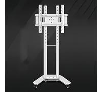 TUPOSTAR Support Mural pour TéLéViseur, Chariot Mobile à roulettes pour TéLéViseur, Support De Sol Portable pour TéLéViseur, Support Rotatif pour éCran Horizontal Et Vertical,Blanc