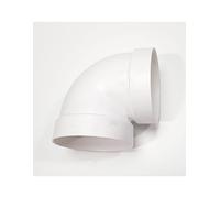 Tuppe coude rond PVC blanc 90o Ø120 mm
