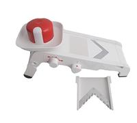 Tupperware A12109598 Küchenstar Mandochef Mandoline Râpe Professionnelle/Rabot, Plastique, Blanc/Rouge, 35 x 18 x 10 cm, 3 unités