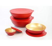 Tupperware Allegra Saladier Rouge 5 l + 3,5 l + 1,5 l + 275 ML
