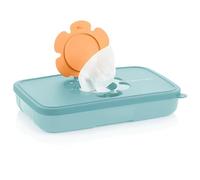 Tupperware Boîte à Lingettes 650 ml - Rangement Lingettes Bébé Ménage Démaquillage - Ouverture Fleur Facile Main Libre - Fermeture Hermétique - 22,6x15 cm - Compatible Lave-Vaisselle Idéal Famille