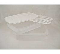 TUPPERWARE Cool apilable 1,5L+700 ML envase+Cubierta regulación Clima+Cuadrícula