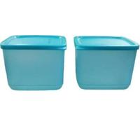 Tupperware Cubix Lot de 2 grands récipients en plastique pour réfrigérateur Bleu 1000 ml