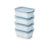 Tupperware Essentials Freezer Mates Lot de 4 récipients peu profonds - 450 ml - Facile à empiler et à organiser - Durable et réutilisable - Couvercle hermétique - Idéal pour les restes et réduire les