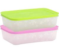 Tupperware Freezermate Lot de 2 boîtes en plastique pour réfrigérateur Multicolore 1 l