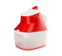 Tupperware Grate n Store Multi-Mühle Broyeur Chef Nouvelle Génération - Râpe à Fromage Blanc Rouge - Récipient Plus Grand - Outil de Cuisine Avec Cuillère