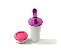 TUPPERWARE Iluminas Shaker 800ml blanc violet + pot 200ml blanc rose