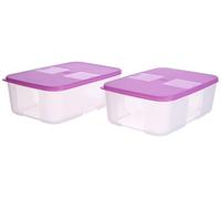 Tupperware Lot de 2 tapis de congélation en plastique Rose/blanc