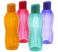 Tupperware Lot de 4 bouteilles d'eau à rabat - 750 ml - Multicolore