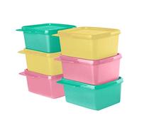 Tupperware Lot de 6 boîtes de réfrigération carrées 500 ml