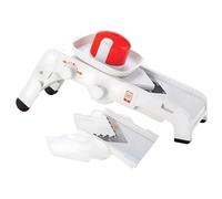 Tupperware A12109598 Küchenstar Mandochef Mandoline Râpe Professionnelle/Rabot, Plastique, Blanc/Rouge, 35 x 18 x 10 cm, 3 unités