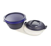 Tupperware Micro Urban Family Multi-Cuiseur 3 en 1 Cuisson Vapeur et Micro-Ondes Repas Complet Pour 6 Personnes Modulable 29 x 24 x 18 cm Compatible Lave-Vaisselle Idéal Famille Maison