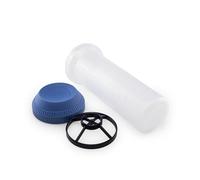 Tupperware Mix-Max 750 ml Bleu transparent avec bouchon à vis et disque batteur (avec coccinelle ronde 200 ml)