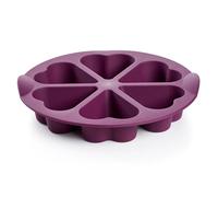 Tupperware Moule 6 Cœurs Silicone Platine Sans BPA - Pâtisserie Anniversaire Saint-Valentin Fête - Démoulage Facile Intérieur Brillant - 23 cm - Idéal Famille Maison Qualité Professionnelle
