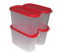 Tupperware NEUF Smart Saver Boîtes de Conservation en Plastique, 1.7 litres, Lot de 4, Transparent