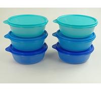 TUPPERWARE Raviers 600 ml bleu foncé (2) + bleu (2) + turquoise boîte (2)