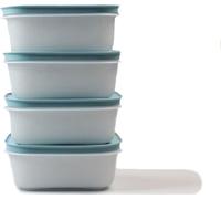 TUPPERWARE Récipient de congélation 450ml bleu pastel-blanc (4) Cristal de glace