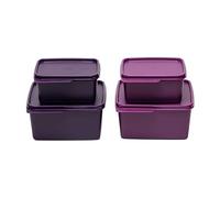 Tupperware Récipient de réfrigérateur carré pour contenir un onglet, 520 ml, 1,2 l, 2 pièces chacun