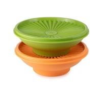 Tupperware Saladier 400 ml orange + 400 ml vert Saladier Bol de service (couteau à fromage, ustensile ménager)