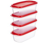 Tupperware Smart économiseur de conservation des Ensembles 500 ml Red Seal / Transparent Base