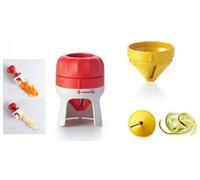 Tupperware Spiralino Profi Chef rouge blanc + insert jaune Coupe-légumes spaghetti
