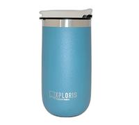 Tupperware Tasse isotherme Xploris to Go - 350 ml - Hot & Go Thermo Boy - Thermos - Gobelet isotherme - Tasse à café - En acier inoxydable - Bleu et gris