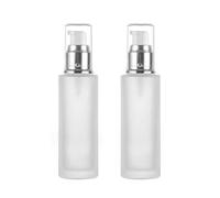 TUPSYBL Lot de 2 flacons distributeurs à pompe en verre dépoli de 120 ml pour crème cosmétique, crème cosmétique, mélanges d'huiles essentielles, WTTK86268
