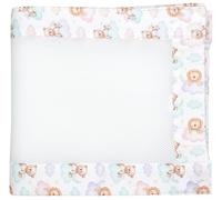 TupTam Barreaux Protection Filet Tour de Lit Bébé Mesh 3D Pack de 2 pièces, Lion et Ours, env. 128 x 30 cm (pour lit d'enfant 140x70)