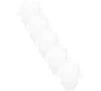 TupTam Body Bébé - Lot de 5 Bodies Bébé 0-3 Mois, Body Bébé Garçon à Boutons Pression, 100% Coton, Blanc, 62