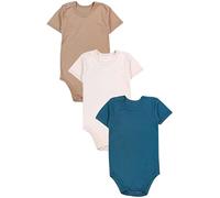 TupTam Body Bébé - Pack de 3 en Coton Doux, 0-3 Mois, Garçon ou Fille Unisexe, Beige/Beige Clair/Vert pétrole, 104