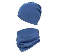 TupTam Bonnet et écharpe enfant - Ensemble doux automne hiver, Tissu Côtelé/Jeans, 56-62