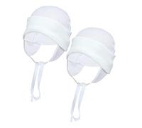 TupTam Bonnet pour Bébé avec Cache-Oreilles, Blanc, 56