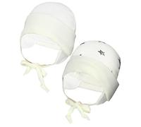 TupTam Bonnet pour Bébé avec Cache-Oreilles, étoiles/écru, 50-56