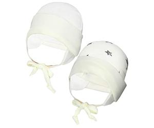 TupTam Bonnet pour Bébé avec Cache-Oreilles, étoiles/écru, 50-56