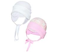 TupTam Bonnet pour Bébé avec Cache-Oreilles, Lapin Rose/Blanc, 62-68