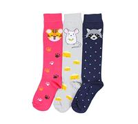 TupTam Chaussettes Hautes pour Filles à Motifs, Lot de 3, Mix de couleurs 4, 27-30