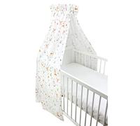 TupTam Ciel de Lit pour Bébé avec Un Nœud, Clairière/Chevreuils, env. 160x240 cm